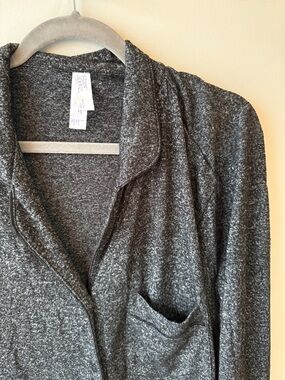stars above Heathered Charcoal Knit Lounge button down nightshirt size large L